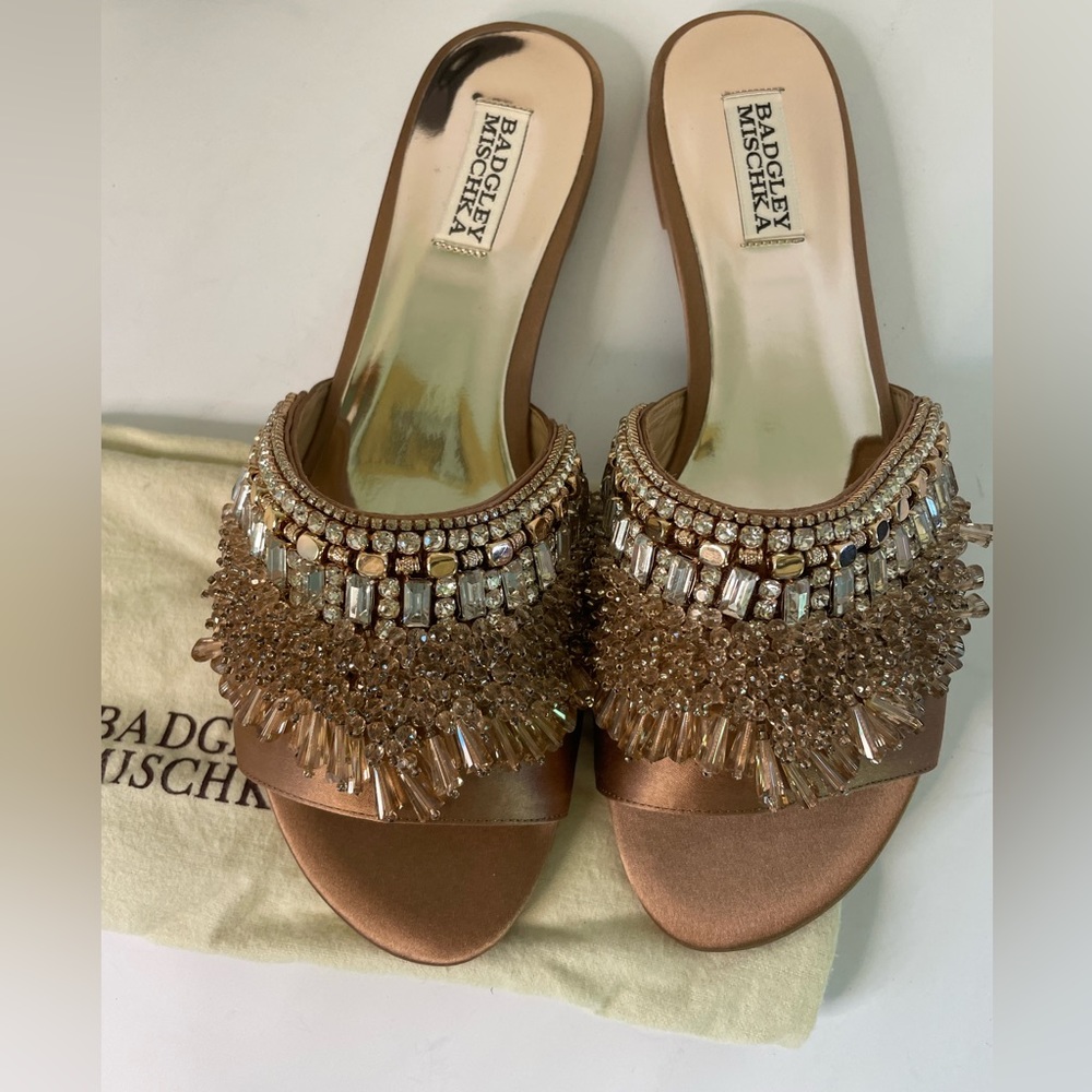 Badgley Mischka Kassandra Embellished Slide Sandal